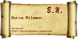 Burza Milemon névjegykártya